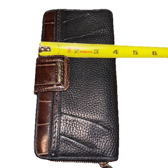 Vintage Brighton Pebble Black‎ Brown Leather Wallet - Picture 16 of 16